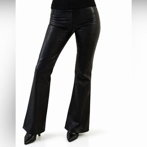 Tom Ford Gucci Black Flared Leather Pants IT 44